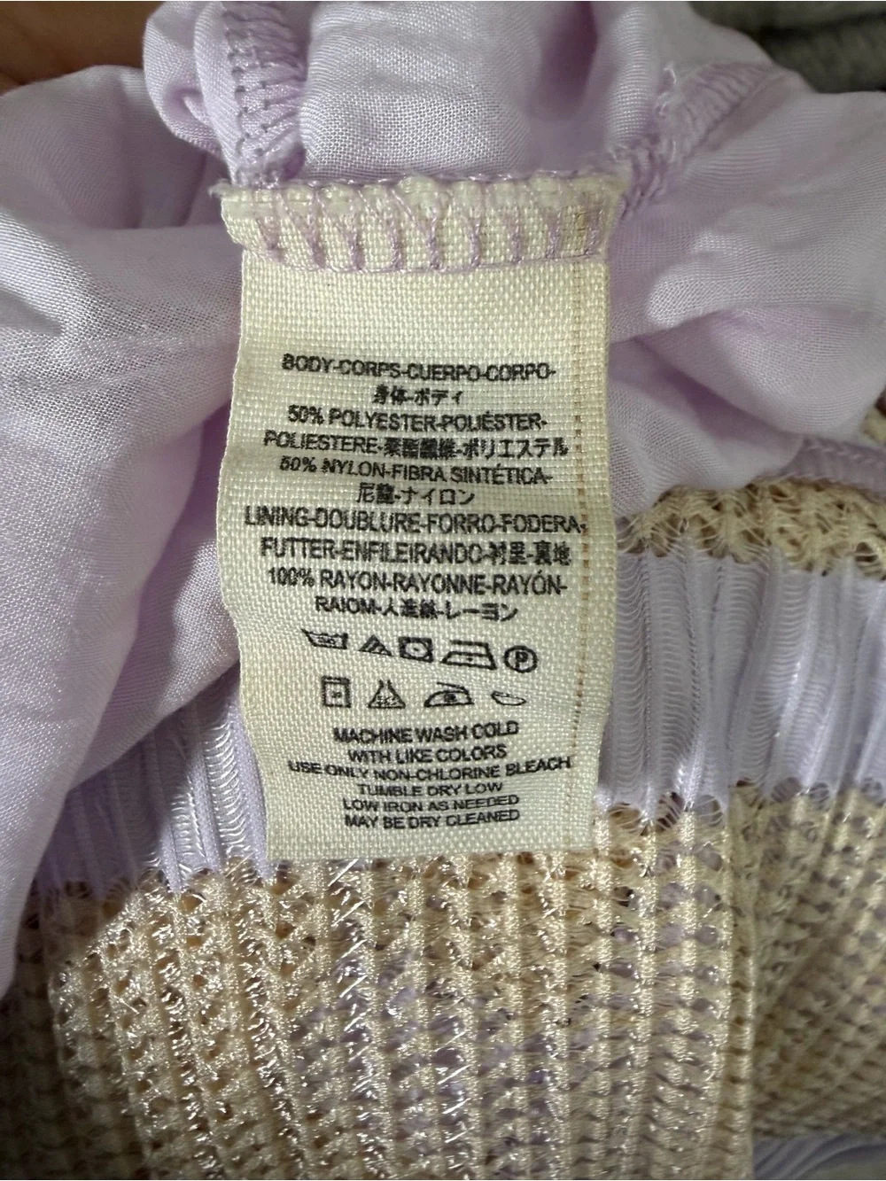 NWT Free People Adrien Striped Midi Dress Lavender Beige Size Large